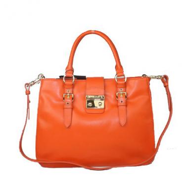 Replica Miu Miu  5972 2way Cow Leather Orange Bag