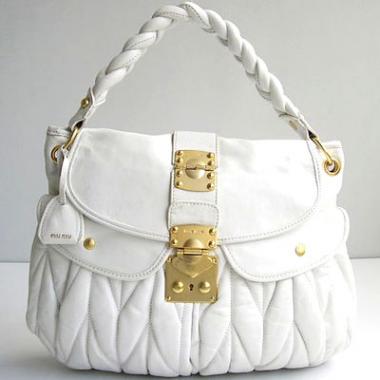 Cheap Miu Miu  61058 Ladies White Bag