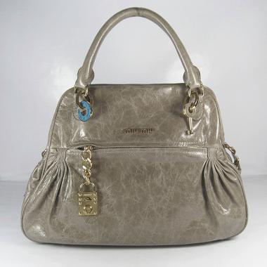 Miu Miu  68028 Ladies Lizard Leather Grey Handbag Replica