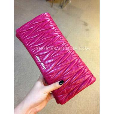 Miu Miu Clutch Genuine Leather Red Bag