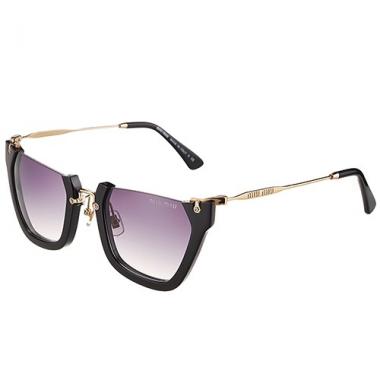 Miu Miu Cut Off Cat-Eye Black Sunglasses 308035