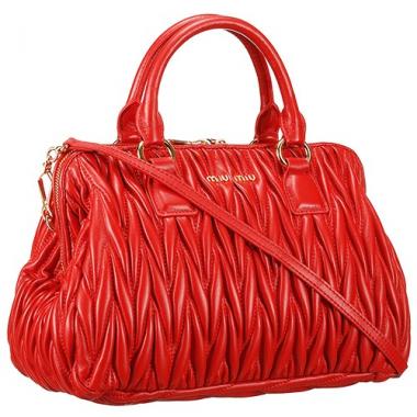 Replica Miu Miu Matelasse Doctor Red Bag