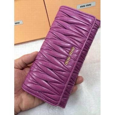 Replica Miu Miu Purse Leather Purple