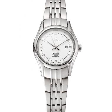 Omega De Ville Ladies White Dial Silver Numerals Stainless Steel Case And Bracelet 1453794 Replica