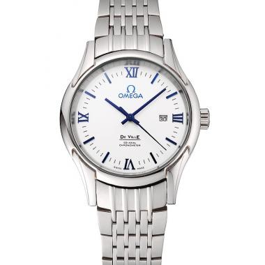 Omega De Ville White Dial Stainless Steel Case And Bracelet 1453789