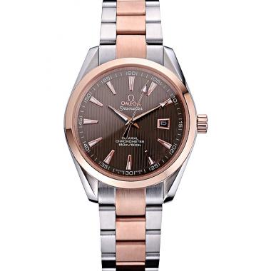 Omega Seamaster Brown Dial Two Tone  622168