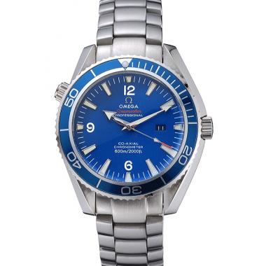 Omega Seamaster Planet Ocean Blue Dial Stainless Steel Bracelet  622537 Replica