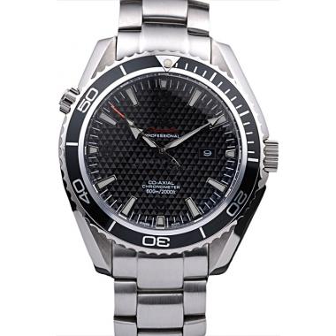 Omega Seamaster Planet Ocean Co-axial Black Case Black Dial 98103 Replica