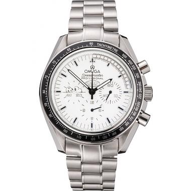 Omega Speedmaster Professional Apollo 13 Silver Snoopy Award White Dial Stainless Steel Case And Bracelet Replica