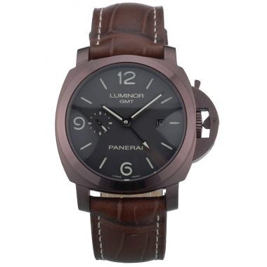 Panerai  Luminor Brown Leather Strap Black Dial 80160