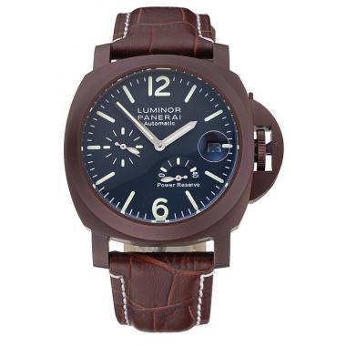 Panerai  Luminor Brown Leather Strap Black Dial 80162