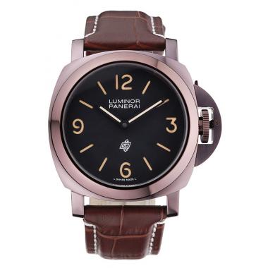 Panerai  Luminor Brown Leather Strap Black Dial 80164