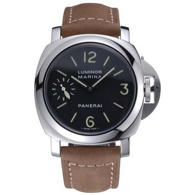 Panerai Luminor Marina Stainless Steel Bezel Khaki Leather Bracelet  622311