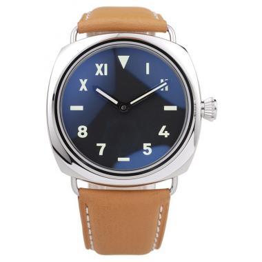 Panerai Radiomir Polished Stainless Steel Case Black Dial Brown Leather Strap 98160