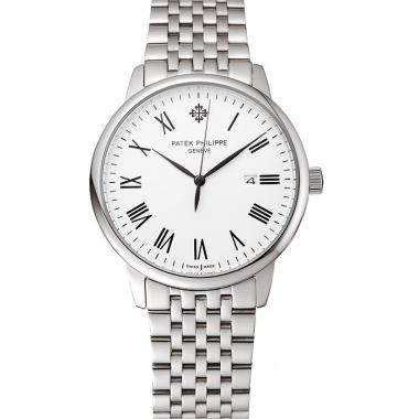 Patek Philippe Calatrava White Dial Stainless Steel Case And Bracelet 1453833