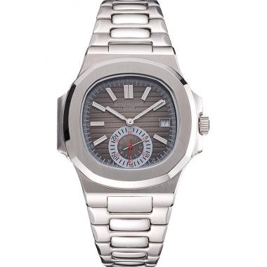 Patek Philippe Nautilus Gray Dial Stainless Steel Case And Bracelet