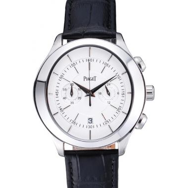 Piaget Gouverneur Chronograph Stainless Steel White Dial 621981