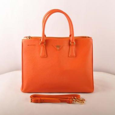 Prada  16625M Ladies Cow Leather Orange Handbag