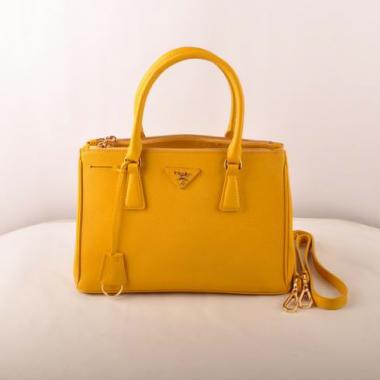 Prada  16625S Handbag Cow Leather Yellow