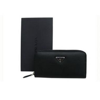 Prada  1M0506 Wallet Lambskin Black