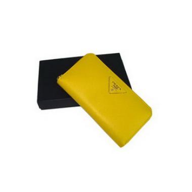 Prada  1M0506 Ladies Wallet Yellow