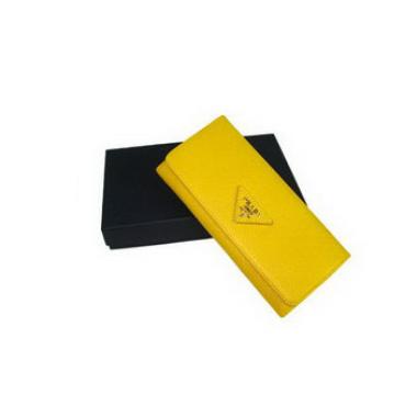 Prada  1M1132 Ladies Wallet Yellow