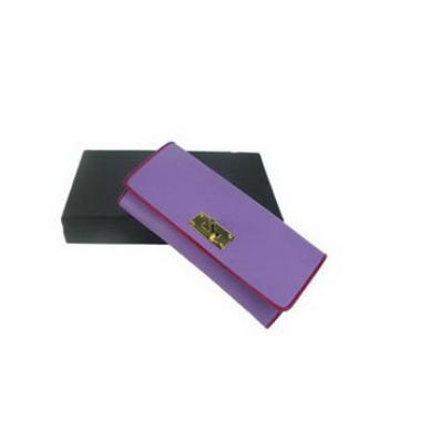 Prada  1M1244 Wallet Cow Leather Purple