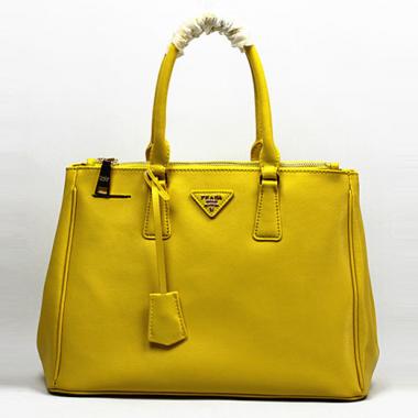 Prada  3020 Handbag Cow Leather Yellow