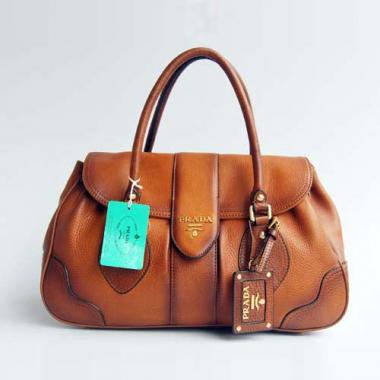 Prada  80045 Ladies Cow Leather Coffee