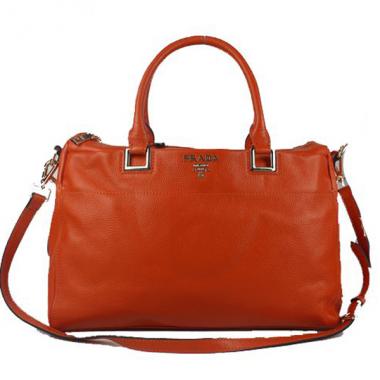 Replica Prada  80067 Ladies Cow Leather Orange Bag