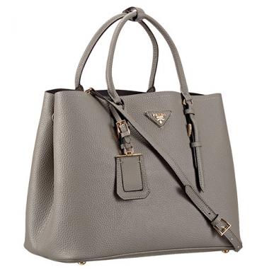 Replica Prada Double Tote Dark Grey