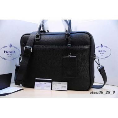 Prada Handbag Briefcase Calfskin Black