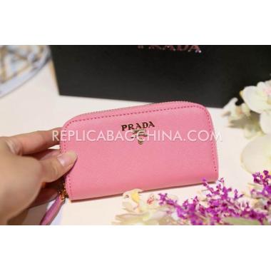 Cheap Prada Key Bag Calfskin Pink