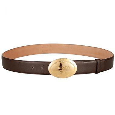 Prada Khaki Leather Belt