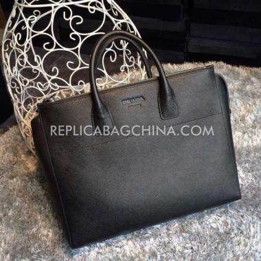 Prada Mens Handbag Leather Black