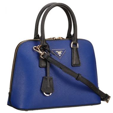 Replica Prada Promenade Black And Blue Crocodile Bag