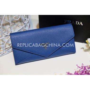 Cheap Prada Purse Calfskin Blue HM08573