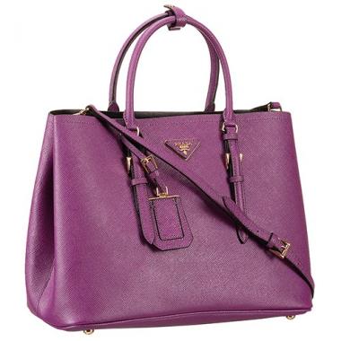 Prada Saffiano Double Tote Purple HM11557