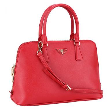 Prada Saffiano Medium Promenade Tote Red