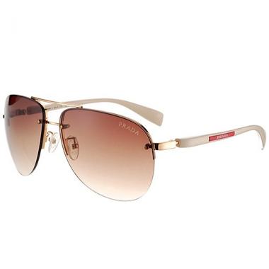 Prada Sporty Linea Rossa Logo Beige Temples Sunglasses 308213