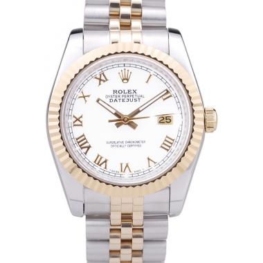 Rolex Datejust White Dial Ribbed Bezel 7451