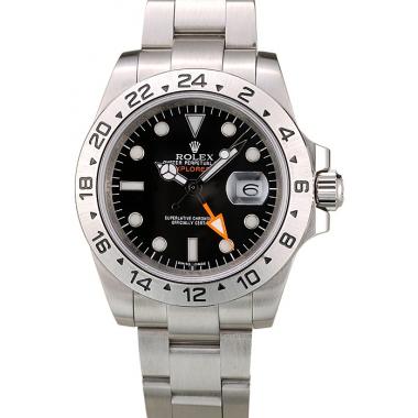 Rolex Explorer Stainless Steel Bezel Black Dial  Tachymeter