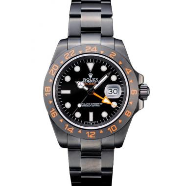 Replica Rolex Swiss Explorer Black Ceramic Bezel Black Dial Tachymeter 98240