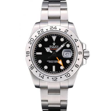 Rolex Swiss Explorer Stainless Steel Bezel Black Dial Tachymeter