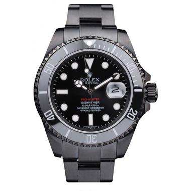 Rolex Swiss Submariner Pro-Hunter Black Steel Strap Black Dial