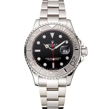 Rolex Yacht-Master Black Dial Stainless Steel Case And Bracelet