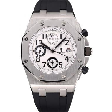 Swiss Audemars Piguet Royal Oak Offshore White Dial Stainless Steel Case Black Rubber Strap  622853