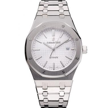 Swiss Audemars Piguet Royal Oak White Dial Stainless Steel Case And Bracelet