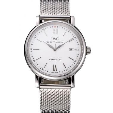 Swiss IWC Portofino Stainless Steel Case White Dial Steel Bracelet  622670