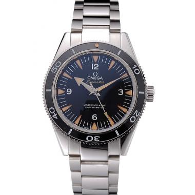 Swiss Omega Seamaster Black Dial Stainless Steel Case And Bracelet  622843